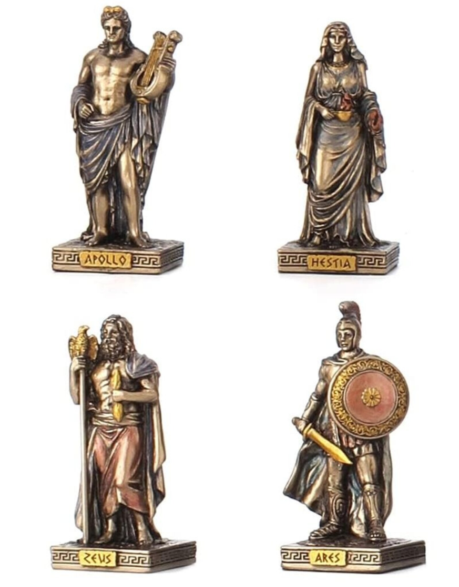 Veronese Design Giftware & Lifestyle - Griekse Goden Miniaturen Set Twaalf Olimpiërs