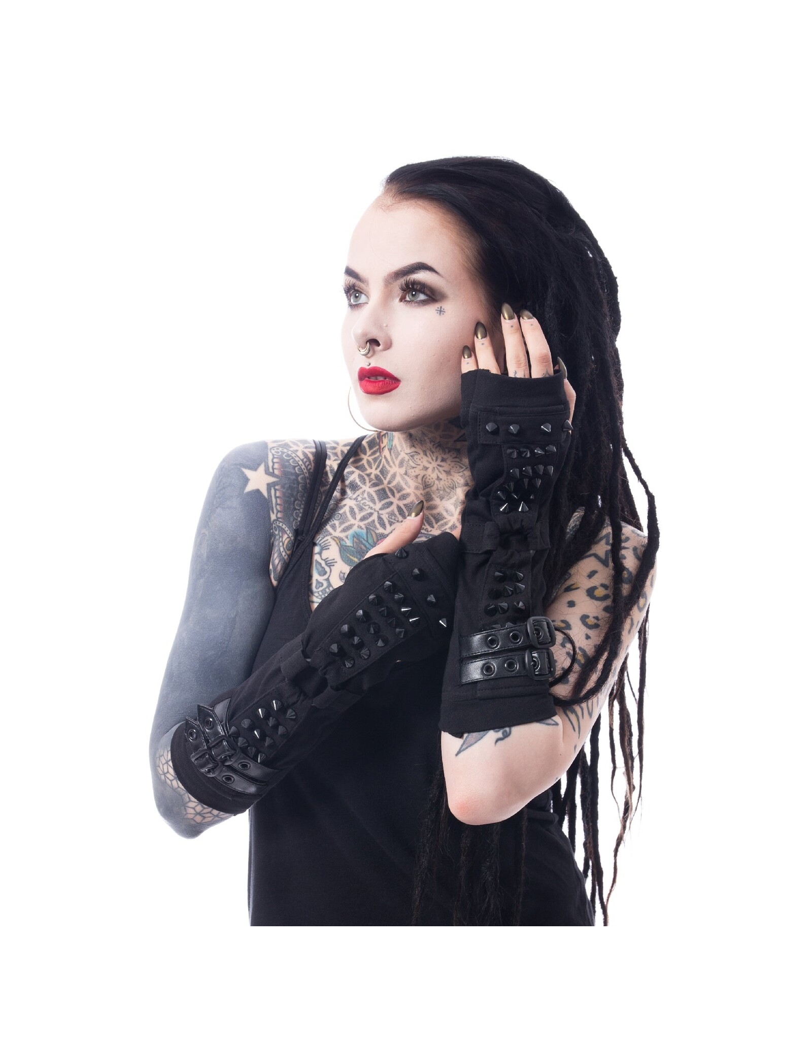 Poizen Industries Gothic en Steampunk accessoires - Armwarmers SHADOW Poizen Industries