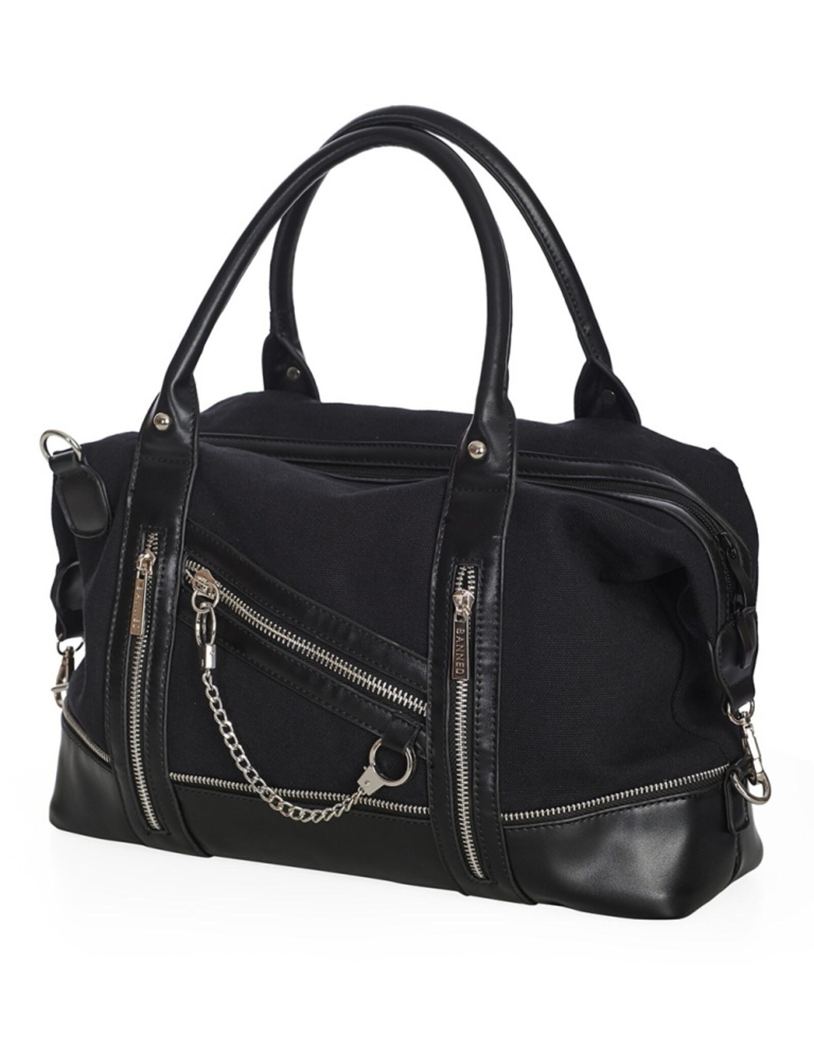 Banned Gothic Tassen Steampunk Tassen - Banned Weekender Edwards Travel Zwart