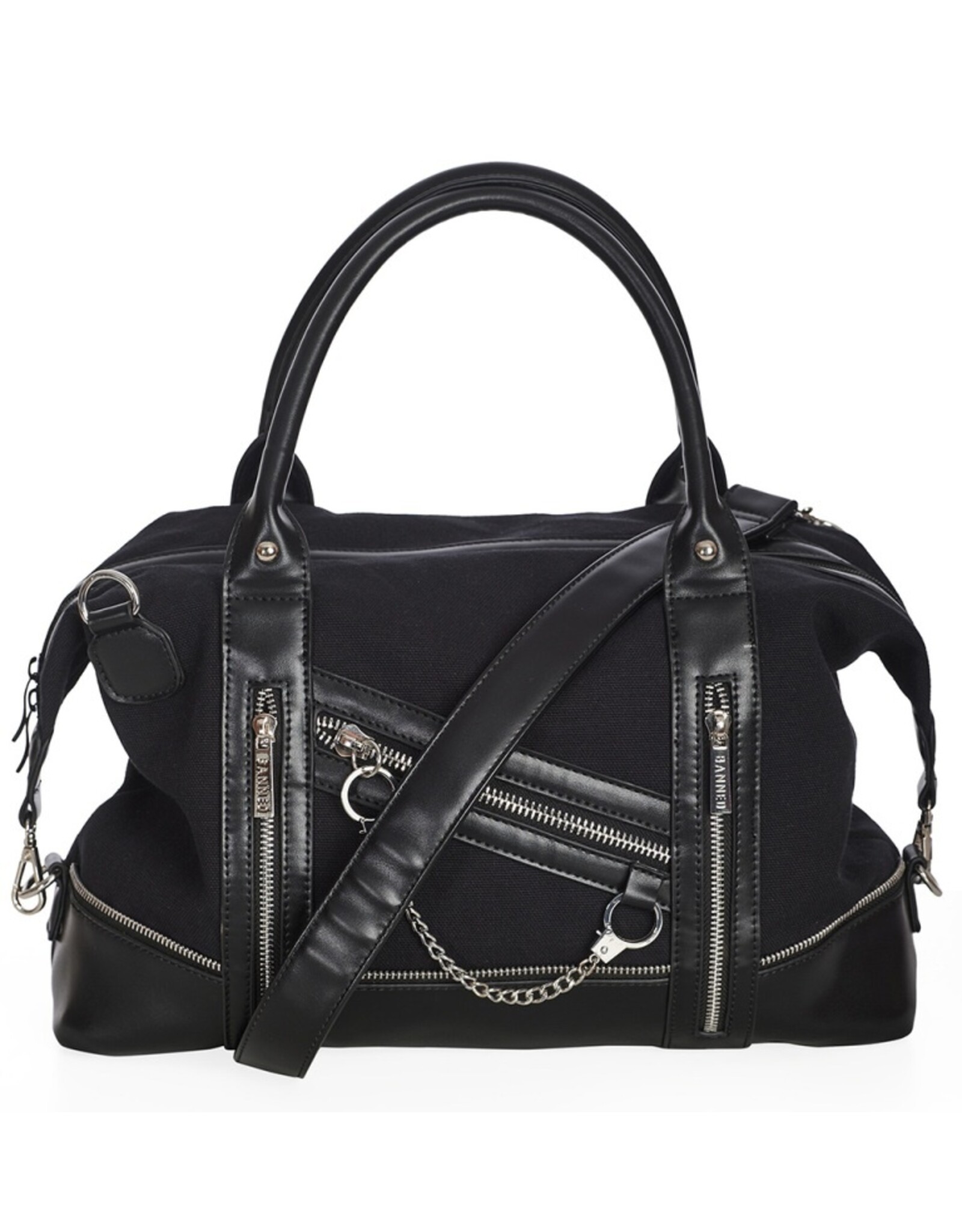 Banned Gothic Tassen Steampunk Tassen - Banned Weekender Edwards Travel Zwart