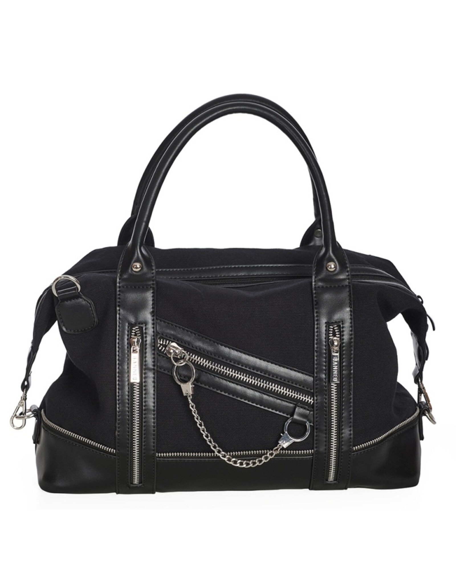 Banned Gothic Tassen Steampunk Tassen - Banned Weekender Edwards Travel Zwart