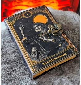 JM Handicrafts Grimoire Leren Notitieboek The Hierophant 18x13cm