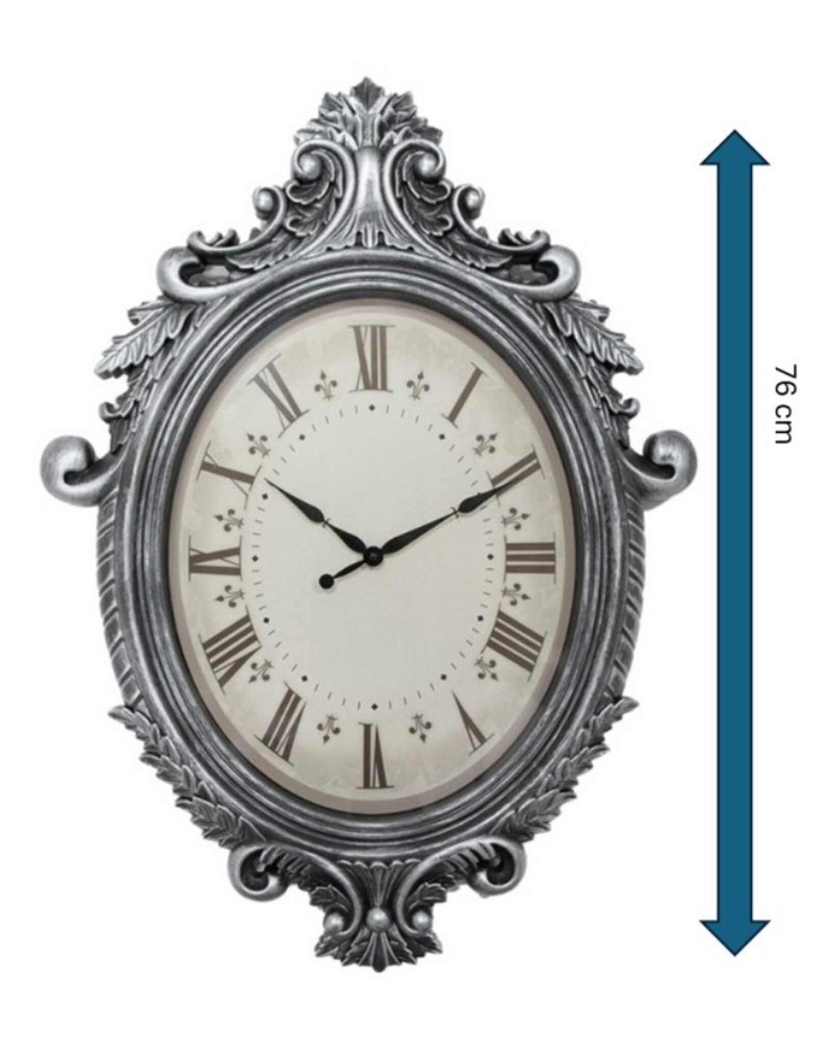 Trukado Miscellaneous - Oval Wall Clock Baroque Style