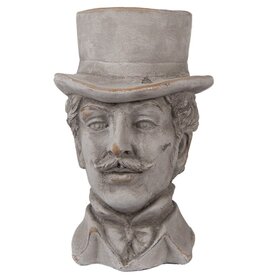 C&E Stone Flowerpot Gentleman with Top Hat