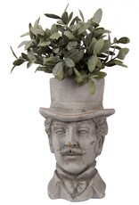 C&E Miscellaneous - Stone Flowerpot Gentleman with Top Hat