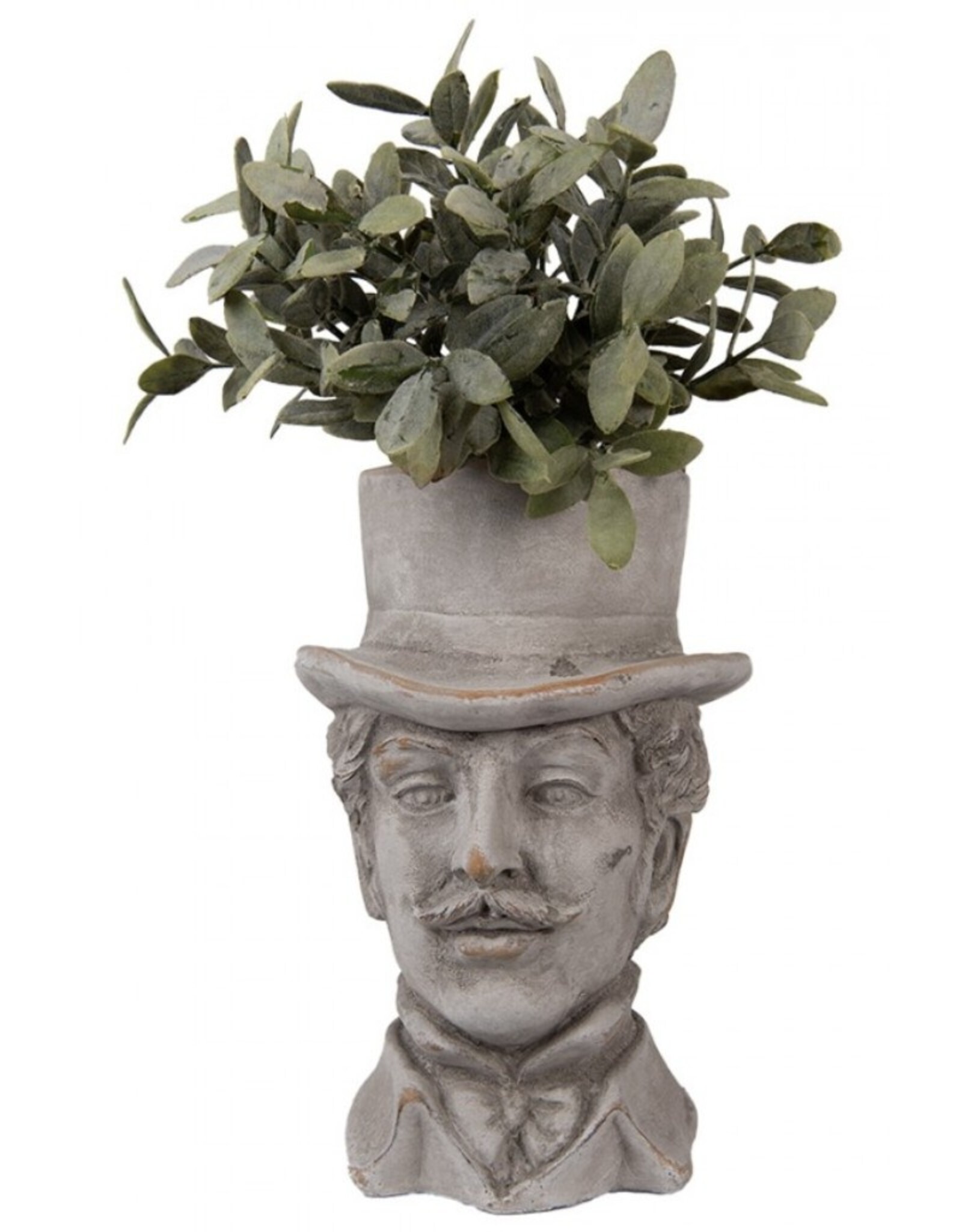 C&E Miscellaneous - Stone Flowerpot Gentleman with Top Hat