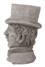 C&E Miscellaneous - Stone Flowerpot Gentleman with Top Hat