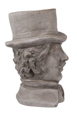 C&E Miscellaneous - Stone Flowerpot Gentleman with Top Hat