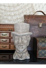 C&E Miscellaneous - Stone Flowerpot Gentleman with Top Hat