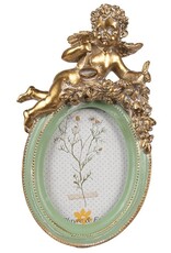 C&E Miscellaneous - Photo Frame Cherub Oval green-gold