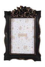 C&E Miscellaneous - Black Photo Frame with Flowers