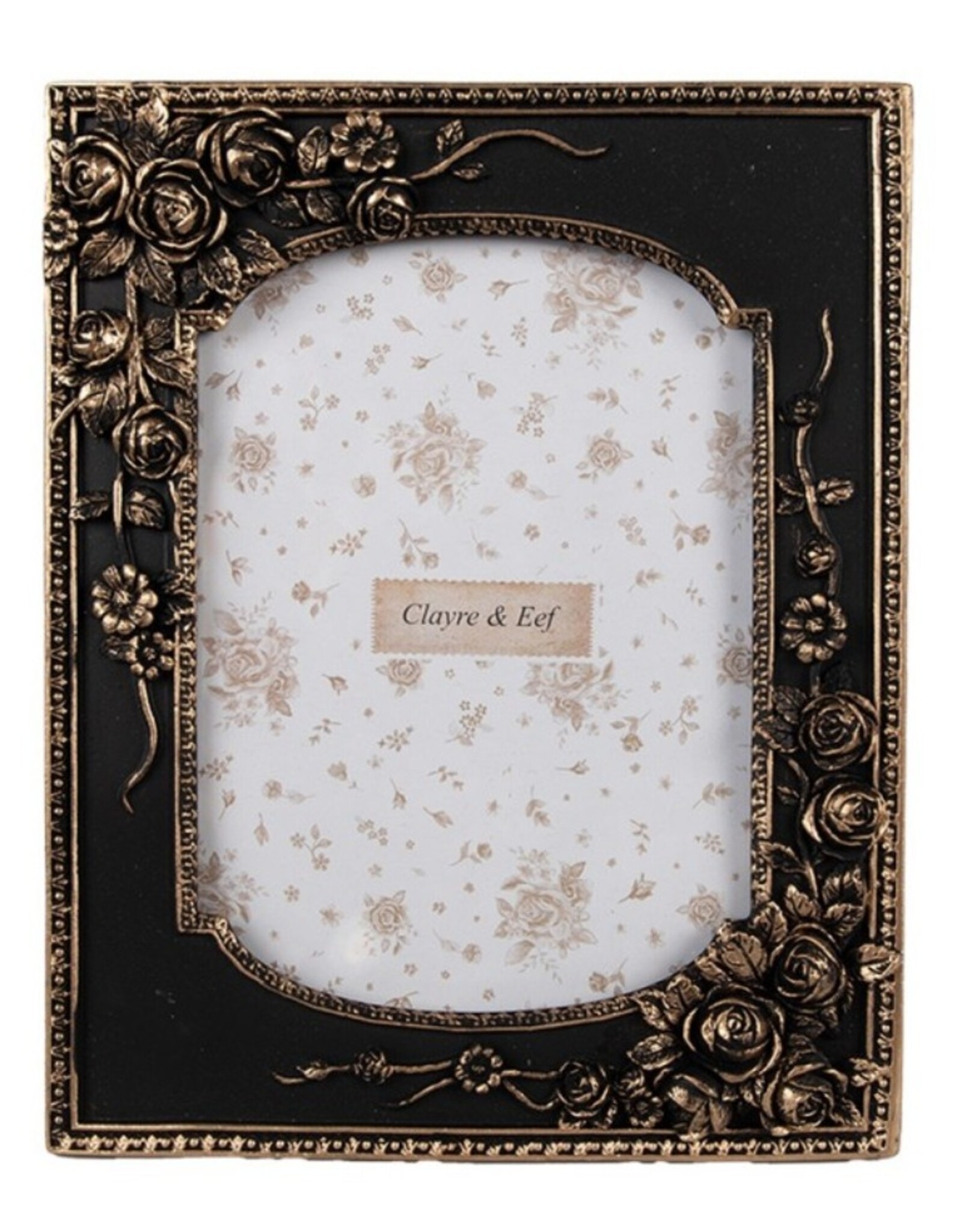 C&E Miscellaneous - Black Photo Frame with Roses