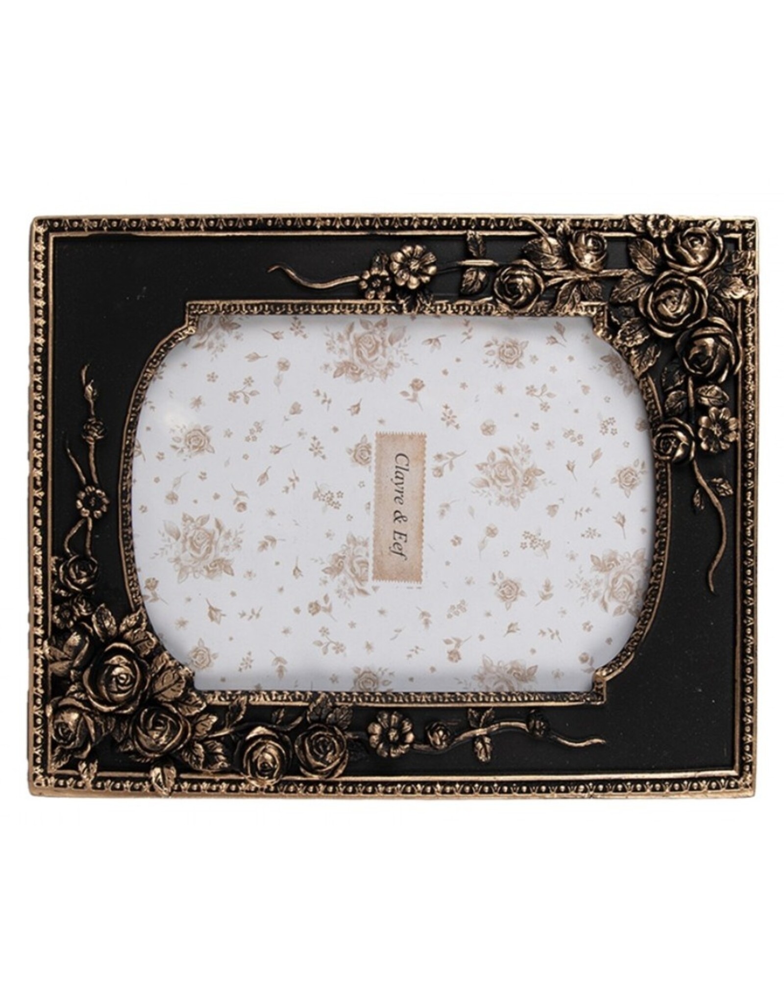 C&E Miscellaneous - Black Photo Frame with Roses