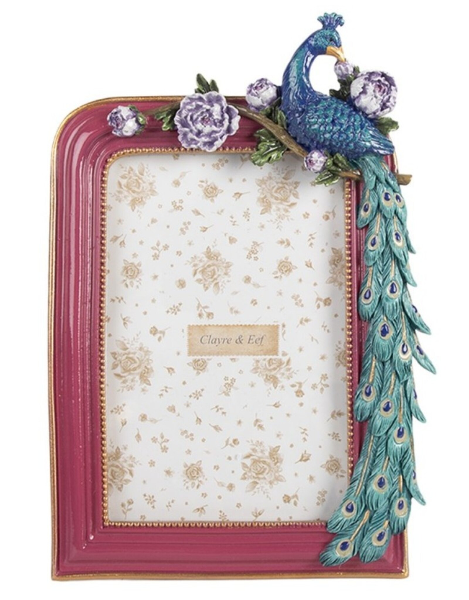 C&E Miscellaneous - Peacock on Rose Branch Photo Frame