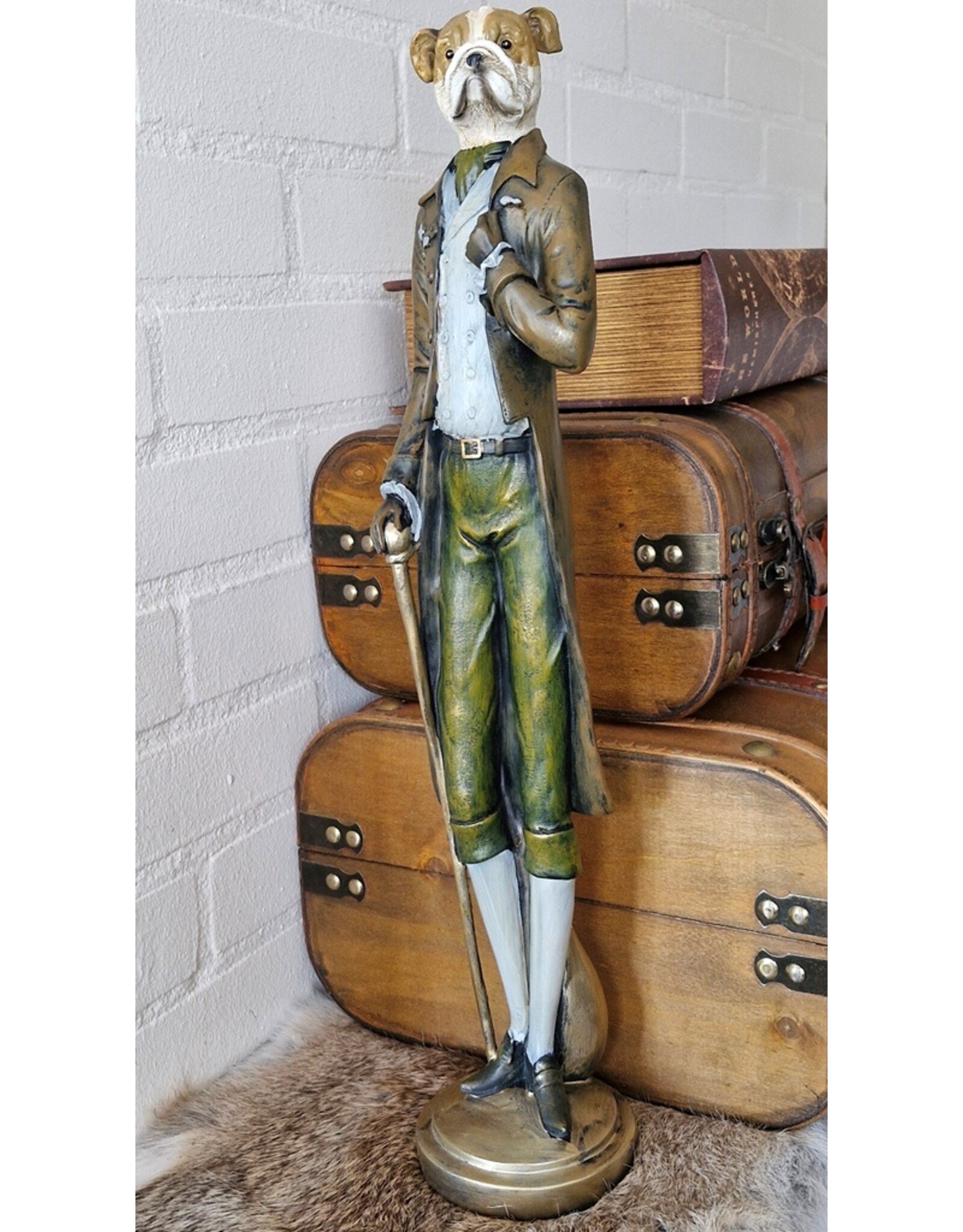 C&E Giftware, beelden, collectables - Boxer Hond Gentleman Beeld 50cm