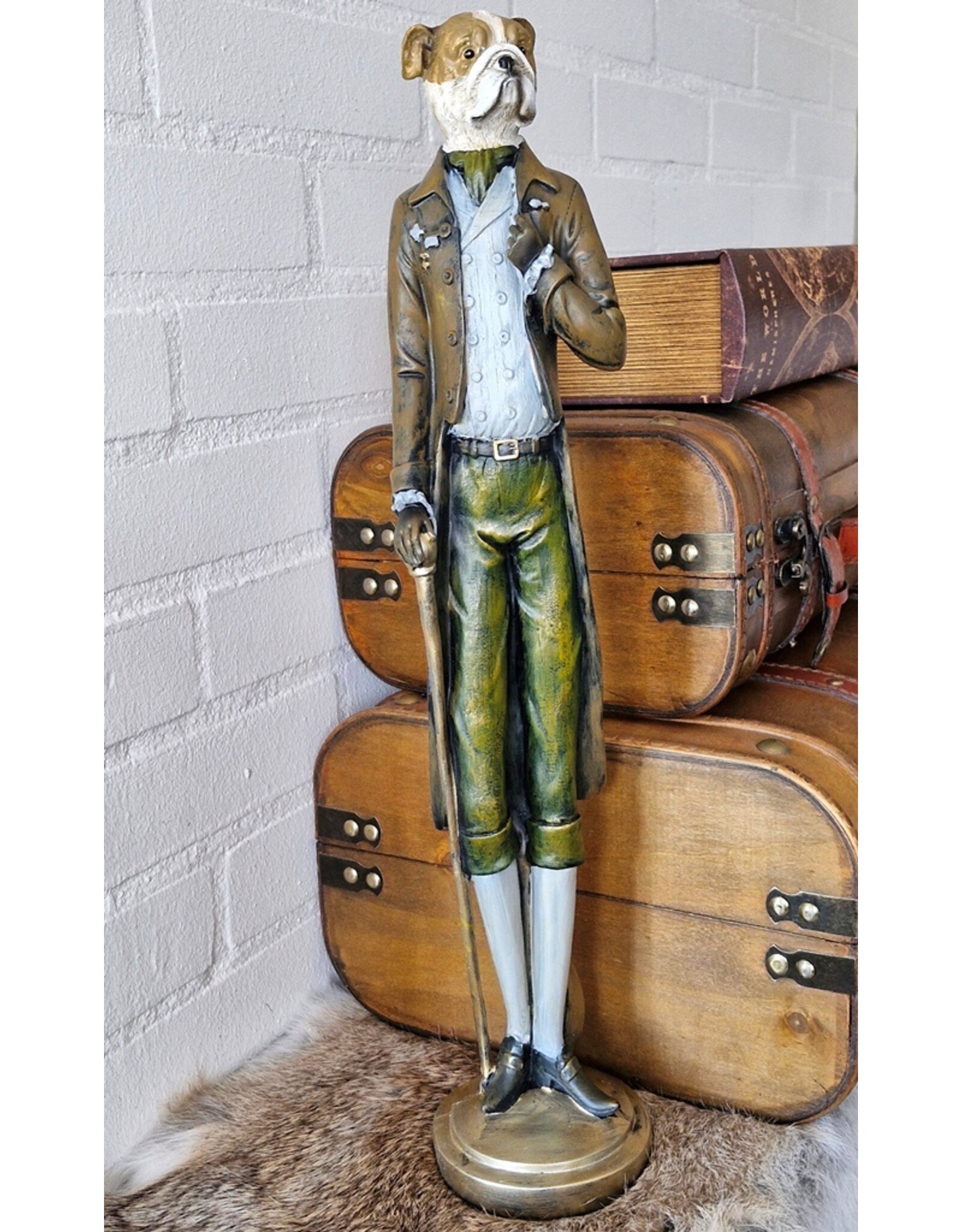 C&E Giftware Figurines Collectables - Boxer Dog Gentleman Statue 50cm