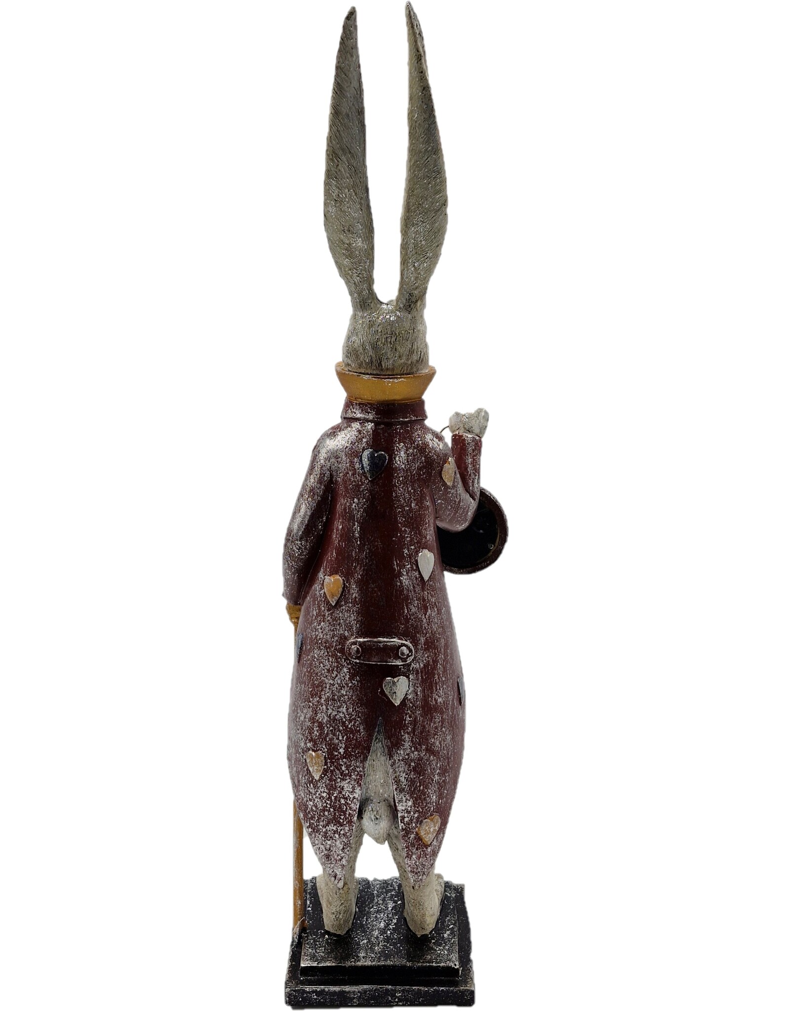 GG Giftware & Lifestyle - Hare in Long Jacket with Real Clock 49cm