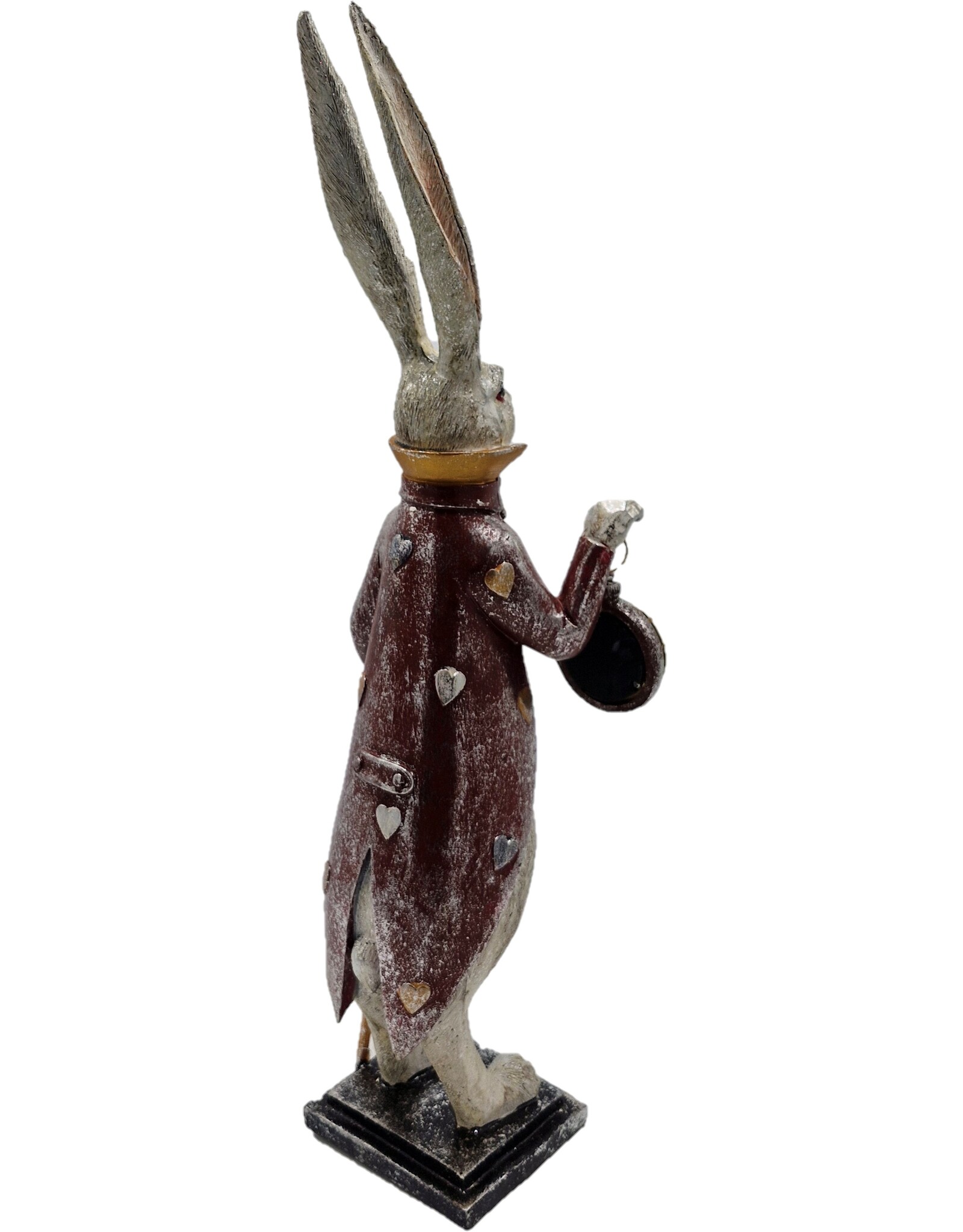 GG Giftware & Lifestyle - Hare in Long Jacket with Real Clock 49cm