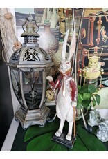 GG Giftware & Lifestyle - Haas in Lange Jas met Echte Klok  49cm