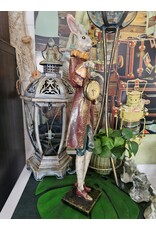 GG Giftware & Lifestyle - Haas in Victoriaanse Kleding met Echte Klok  56cm