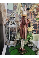 GG Giftware & Lifestyle - Haas in Victoriaanse Kleding met Echte Klok  56cm