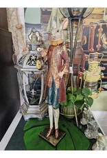 GG Giftware & Lifestyle - Haas in Victoriaanse Kleding met Echte Klok  56cm