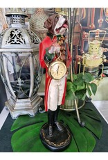 Trukado Giftware Beelden Collectables - Sint Bernard Hond Officier met echte klok - beeld 44cm