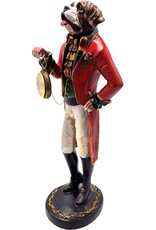 Trukado Giftware Beelden Collectables - Sint Bernard Hond Officier met echte klok - beeld 44cm