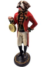Trukado Giftware Figurines Collectables - Sint Bernard Dog Officer with real clock - statue 44cm