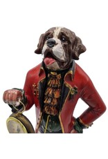 Trukado Giftware Figurines Collectables - Sint Bernard Dog Officer with real clock - statue 44cm