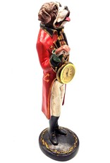 Trukado Giftware Beelden Collectables - Sint Bernard Hond Officier met echte klok - beeld 44cm