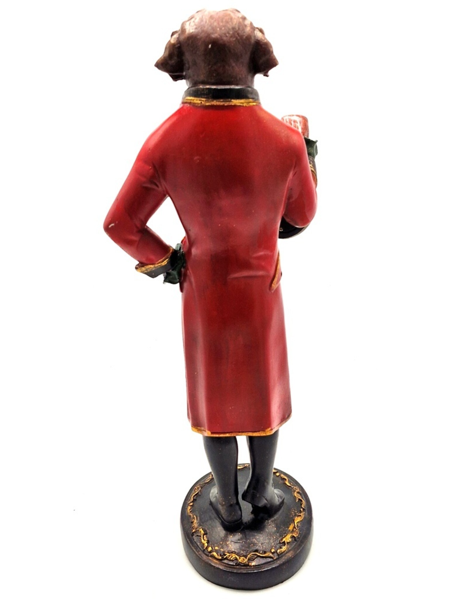 Trukado Giftware Figurines Collectables - Sint Bernard Dog Officer with real clock - statue 44cm