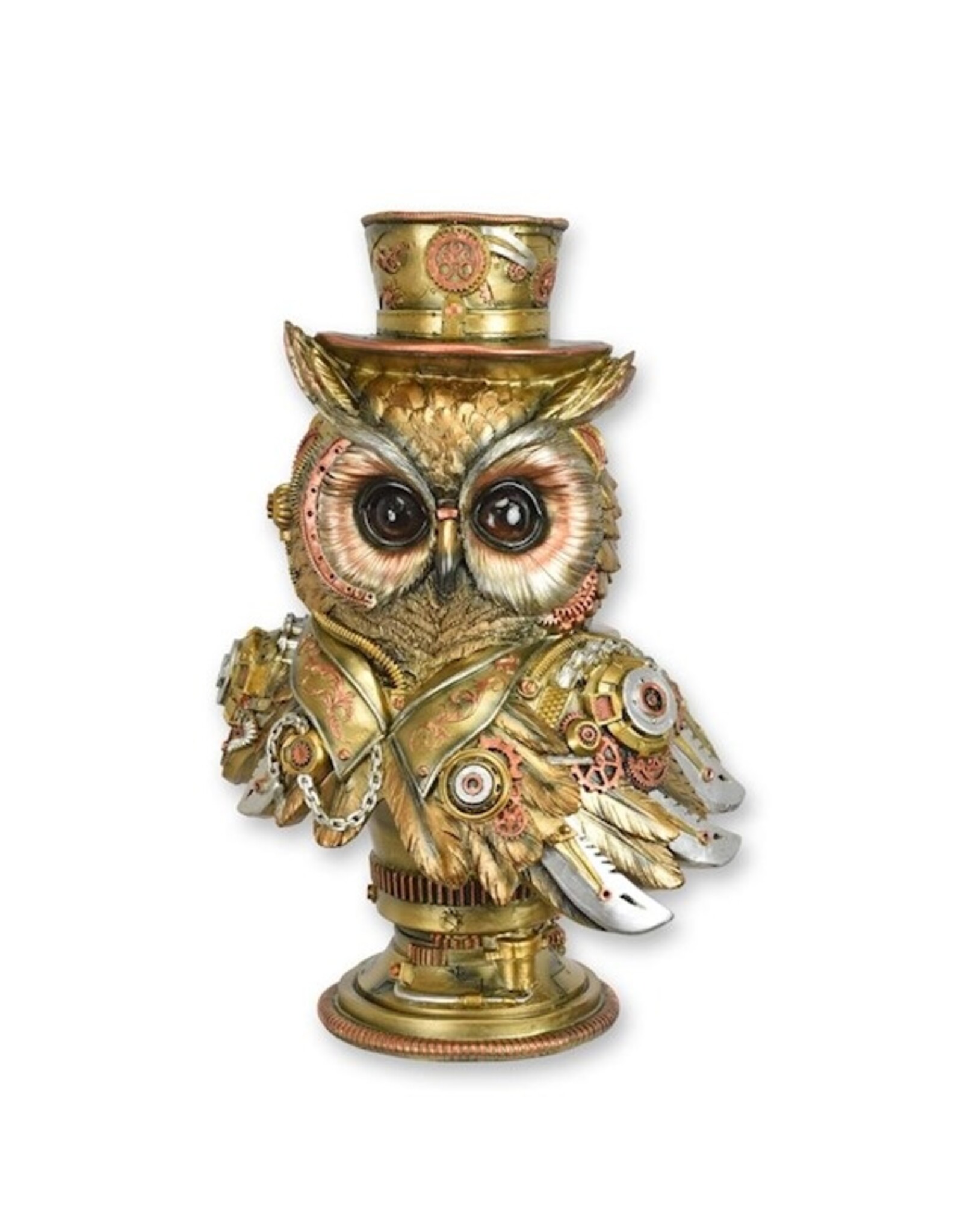 JB Giftware & Lifestyle - Steampunk Uil met Hoge hoed Buste 34,5cm