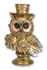 JB Giftware & Lifestyle - Steampunk Uil met Hoge hoed Buste 34,5cm