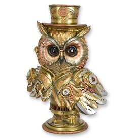 JB Steampunk Uil met Hoge hoed Buste 34,5cm