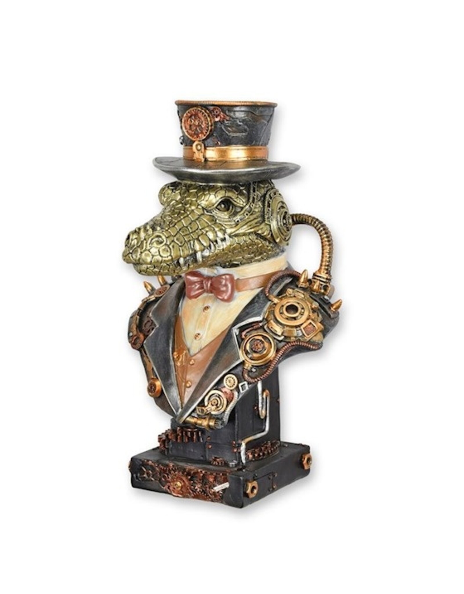 JB Giftware & Lifestyle - Steampunk Crocodile with Top Hat Bust 32.3cm