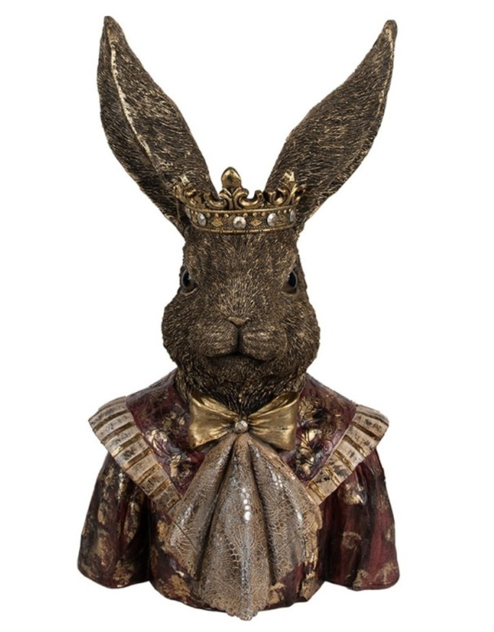 JB Giftware Figurines Collectables - Hare Dressed as King Bust 39cm