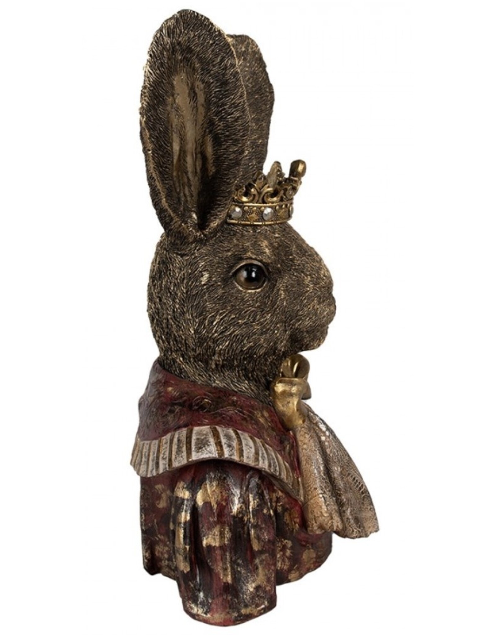 JB Giftware Beelden Collectables - Haas Gekleed als Koning Buste 39cm