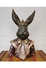 JB Giftware Beelden Collectables - Haas Gekleed als Koning Buste 39cm