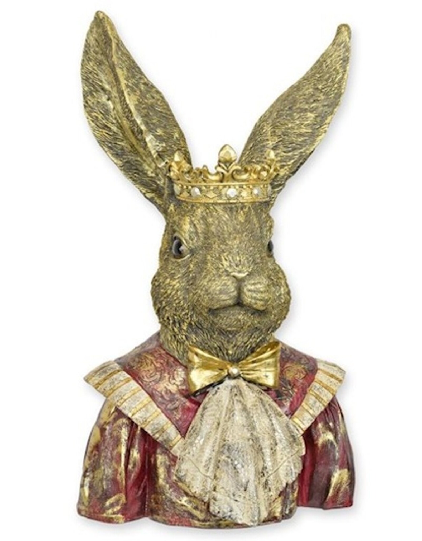 JB Giftware Beelden Collectables - Haas Gekleed als Koning Buste 39cm