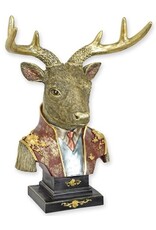 JB Giftware & Lifestyle - Deer dressed as Noble Military Bust 43.5cm