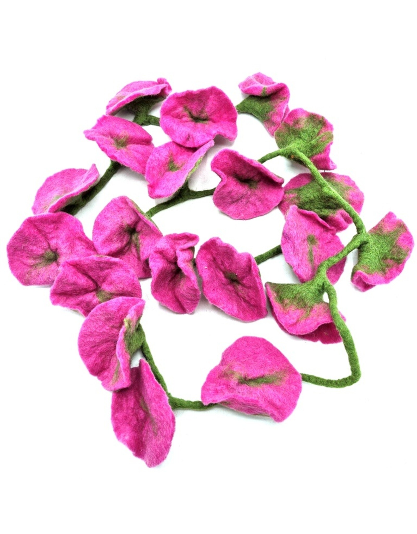 Trukado Miscellaneous - Vilten Bloemen Slinger Pink Lady handgemaakt, ca. 180cm