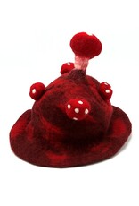 Trukado Miscellaneous - Vilten hoed - Sauna muts Paddenstoel bordeaux-rood