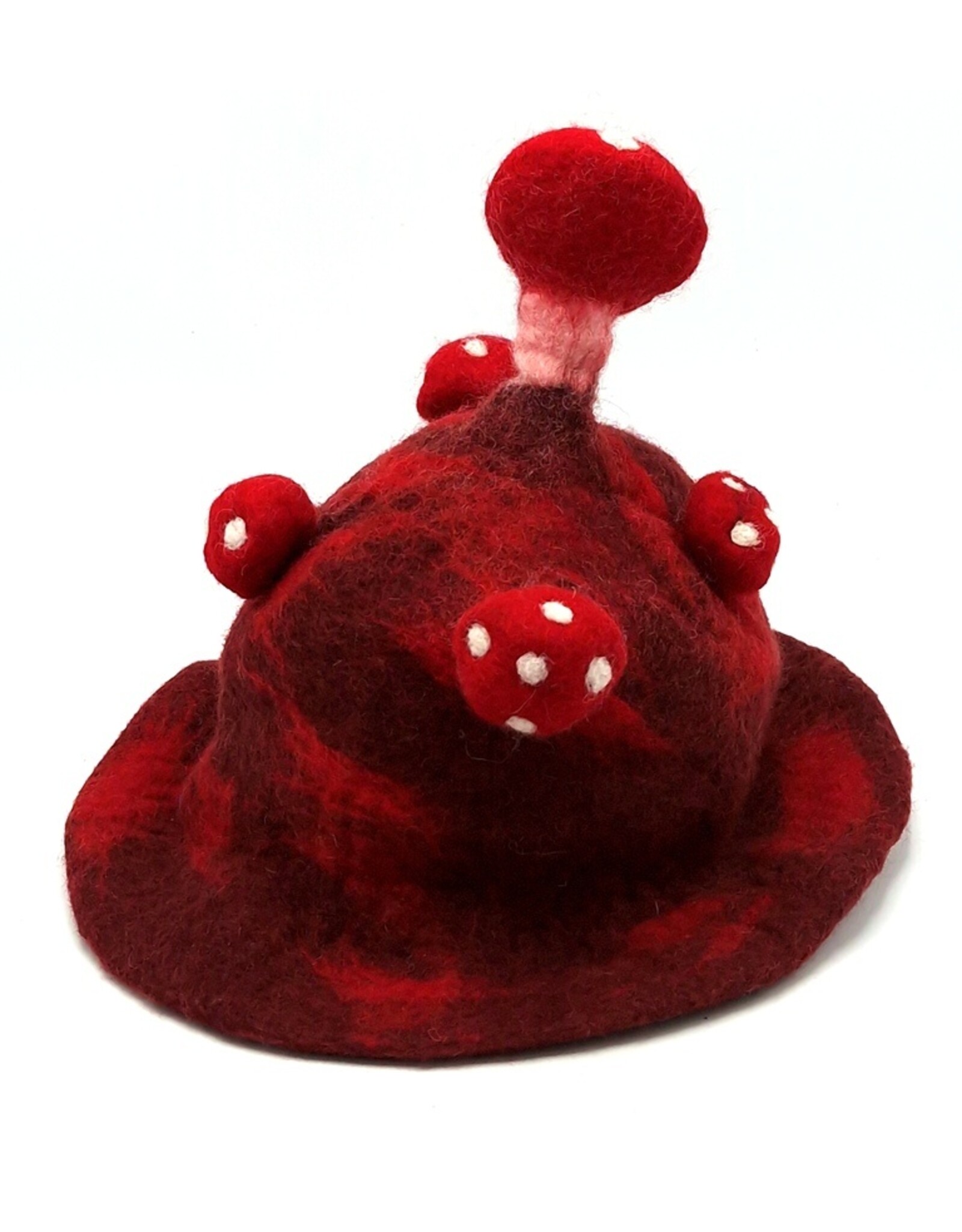 Trukado Miscellaneous - Vilten hoed - Sauna muts Paddenstoel bordeaux-rood