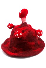 Trukado Miscellaneous - Vilten hoed - Sauna muts Paddenstoel bordeaux-rood