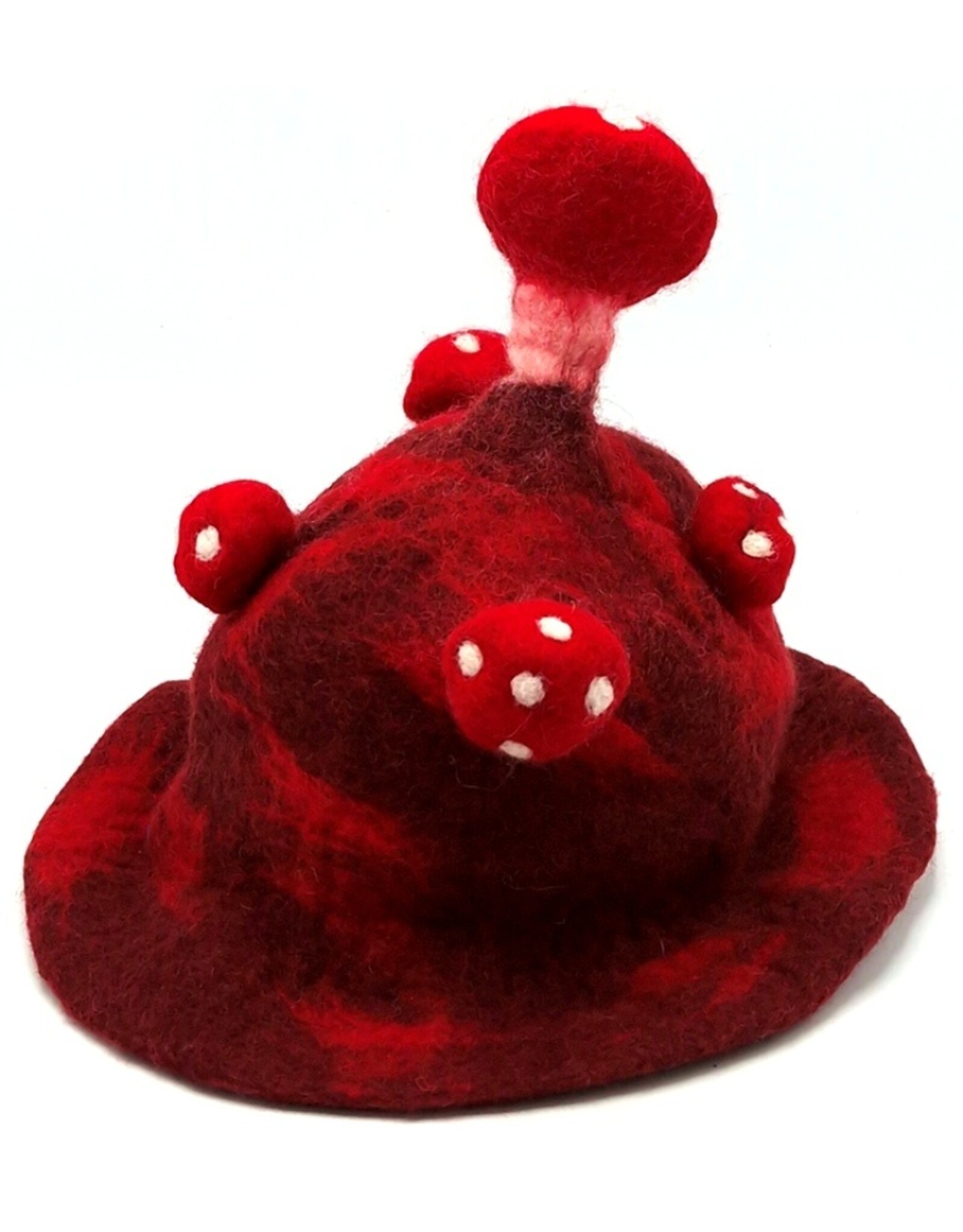 Trukado Miscellaneous - Vilten hoed - Sauna muts Paddenstoel bordeaux-rood