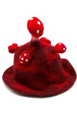 Trukado Miscellaneous - Vilten hoed - Sauna muts Paddenstoel bordeaux-rood