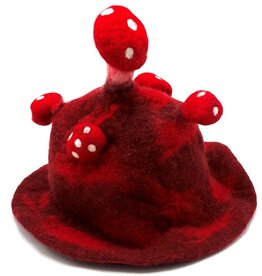 Trukado Felt hat - Sauna cap Mushroom bordeaux-red