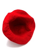 Trukado Miscellaneous - Vilten hoed - Sauna muts "Paddenstoel" rood - 100% wol
