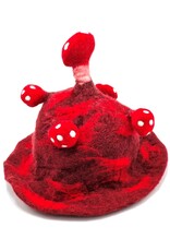 Trukado Miscellaneous - Felt hat - Sauna cap "Mushroom" red - 100% wool